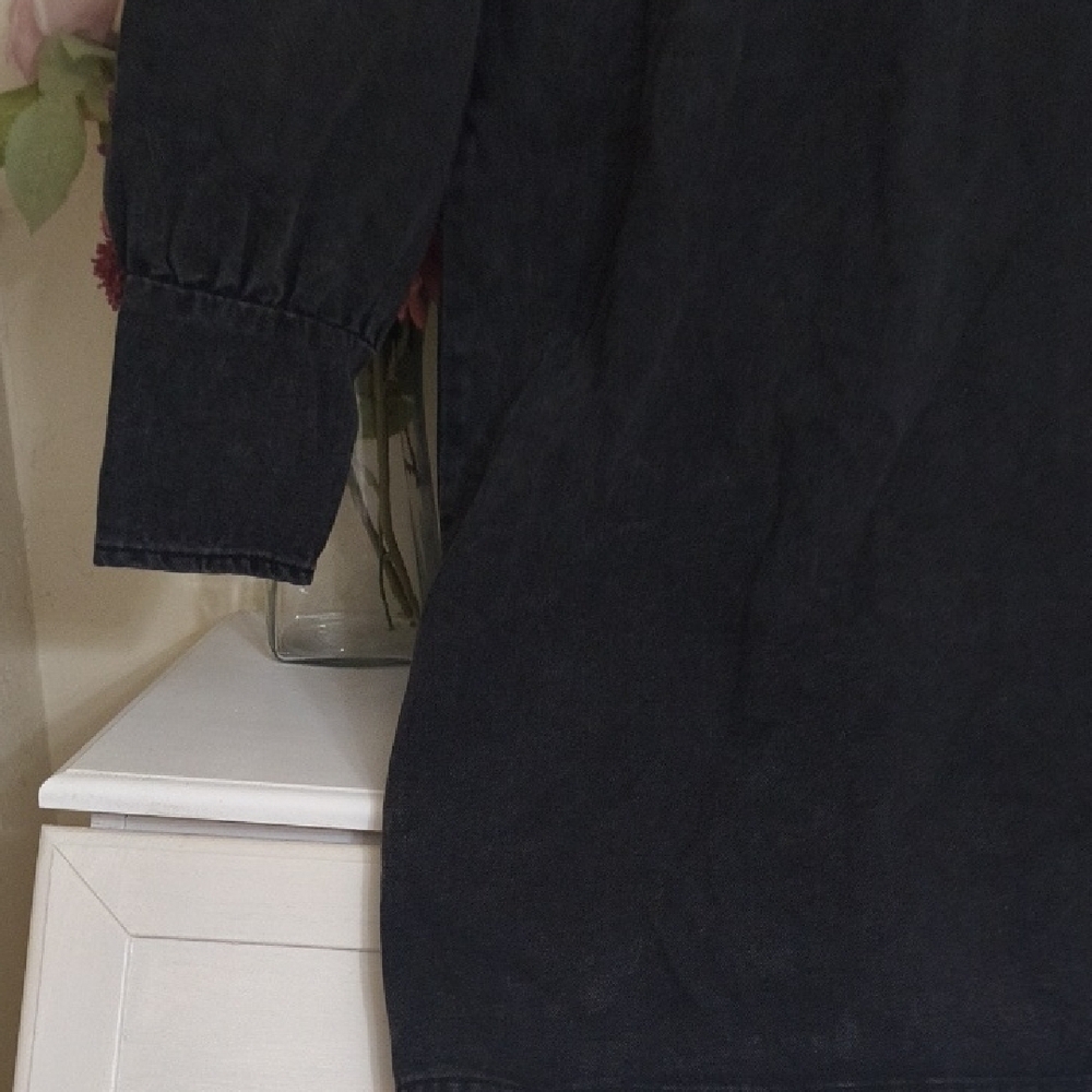 Black Denim Long Sleeve Dress - Picture 11 of 16